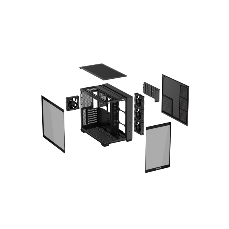 Case ATX Asus A32 PLUS TG ARGB BLACK, 4x120mm ARGB, Front Mesh, Tempered Glass, Headset hook, 2xUSBx3.0, 1xUSB 3.2
