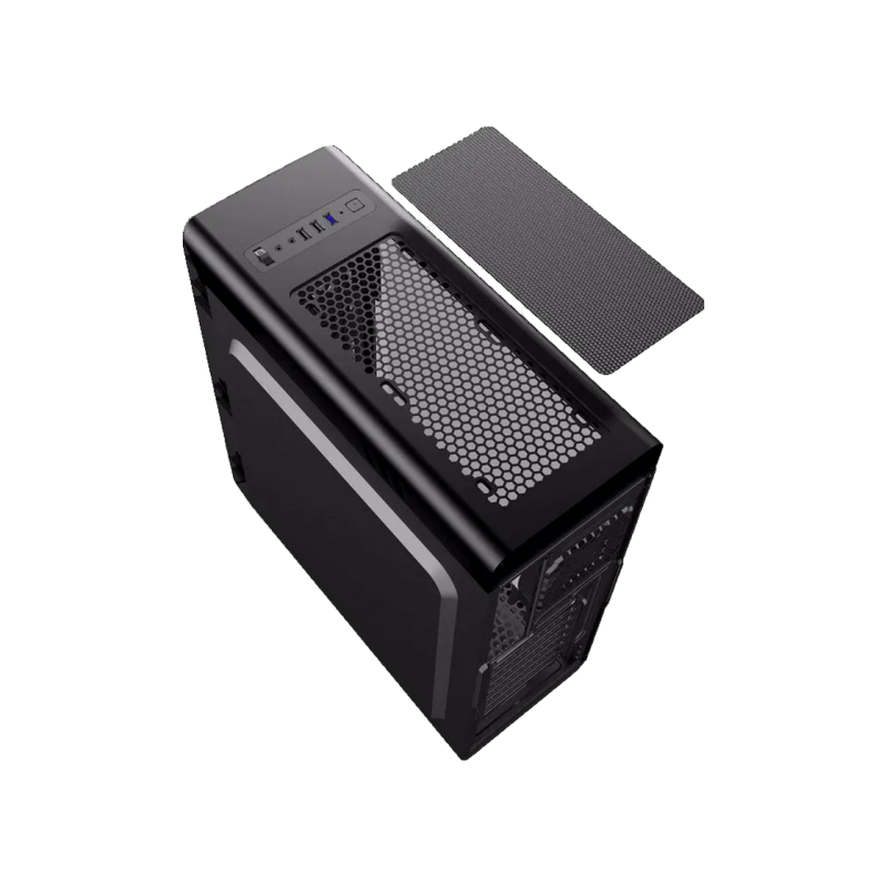 Carcasa PC Gamemax MoonLight FRGB, Black