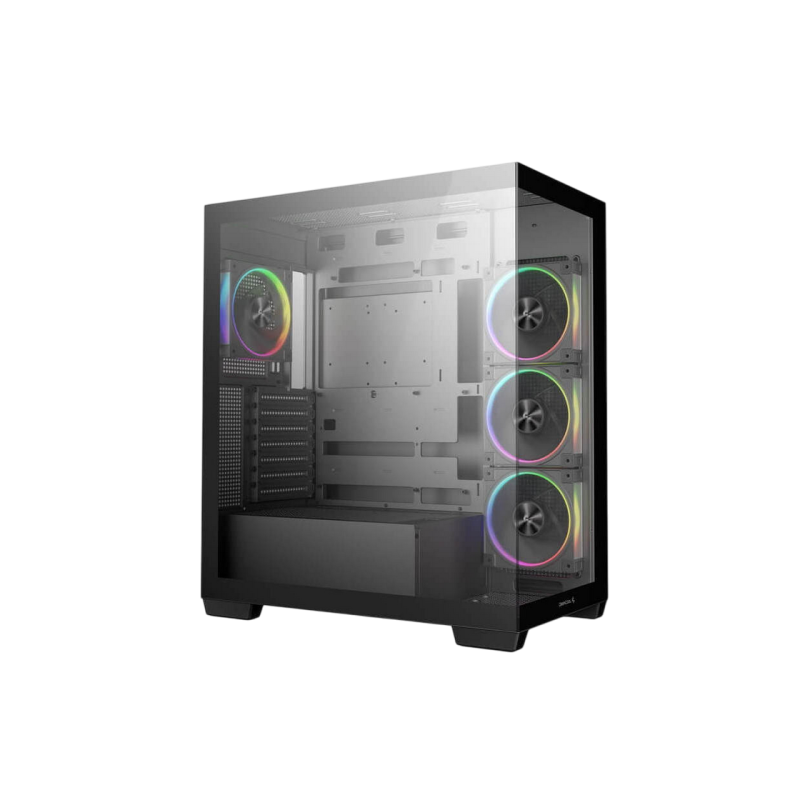 Case ATX Deepcool CG580 4F, w/o PSU, 4 ARGB fans, 2xUSB3.0, 1xUSB-C, Front & Side Tempered Glass, 2x2.5"