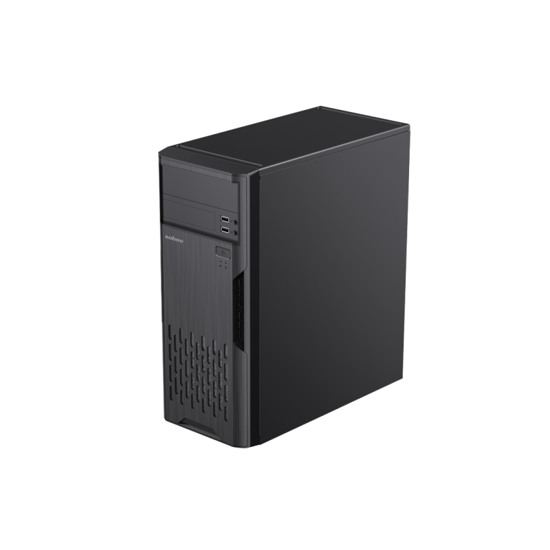 Корпус для ПК Sohoo 2810BK, 500W, Black/Gray
