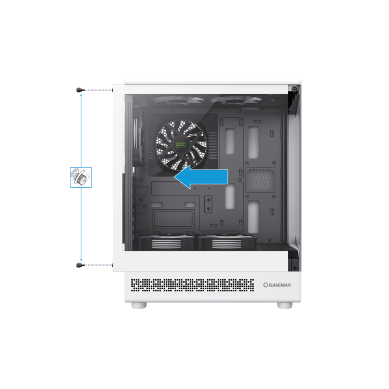 Корпус для ПК Gamemax Vista COC AW, White