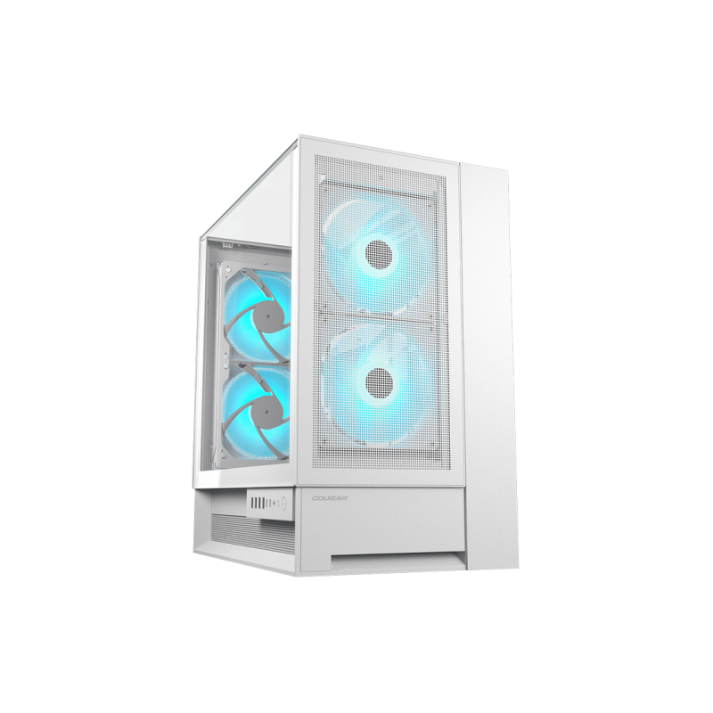 Case ATX Cougar OmnyX White w/o PSU 2x160front 2x160rear PWM ARGB fans Glass: Top & Side, RGB Hub 4xUSB3.0 