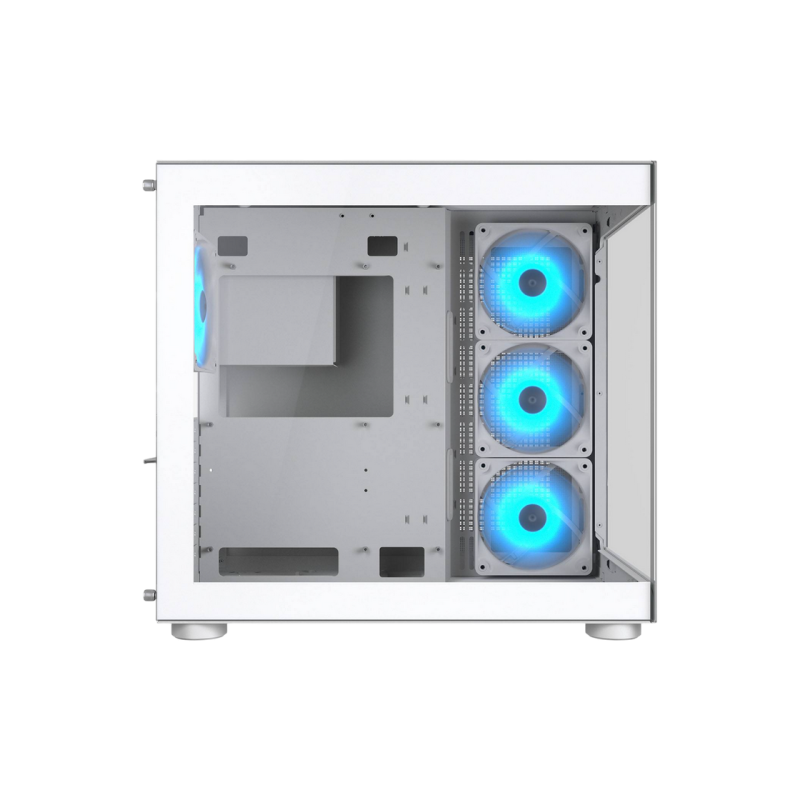 Case ATX Cougar FV 150 RGB w/o PSU 3x120revers M/B side 1x120rear ARGB Glass: Front&Side 2xUSB3.0 1xUSB-C 1x2.5