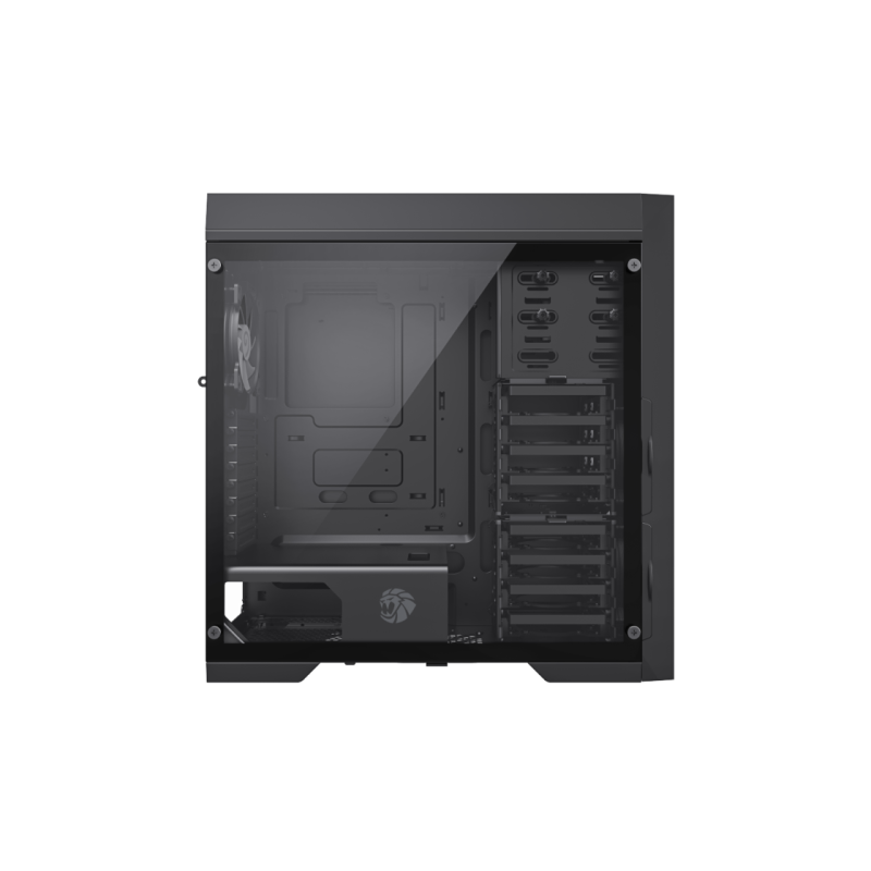 Case EATX GAMEMAX MASTER 2 BK, w/o PSU, 0,8mm, 4x120mm, Fan Controller, Tempered Glass, Dust Filter, 2xUSB3.0,