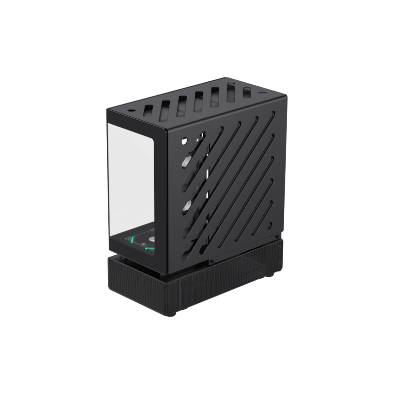 Корпус ATX GAMEMAX N80, без блока питания, 0,8 мм, 6 вентиляторов 120 мм ARGB, передняя и боковая подсветка, модульная конструкция, вертикальное крепление видеокарты,