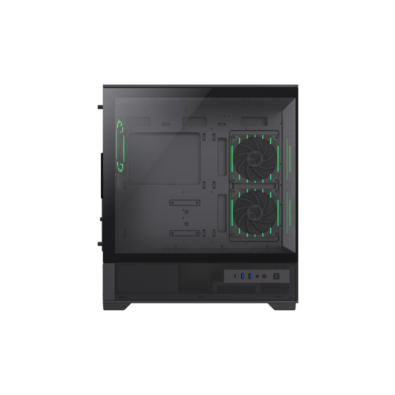 Case ATX GAMEMAX VISTA 2 AB, w/o PSU, 0.6mm, 3x120mm ARGB, ARGB Hub, RC, Front&Side Tempered Glass, 2xUSB3.0,