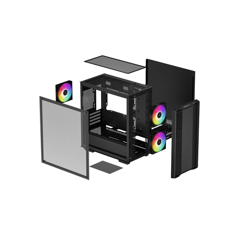 Корпус для ПК Deepcool CC360 ARGB, Black