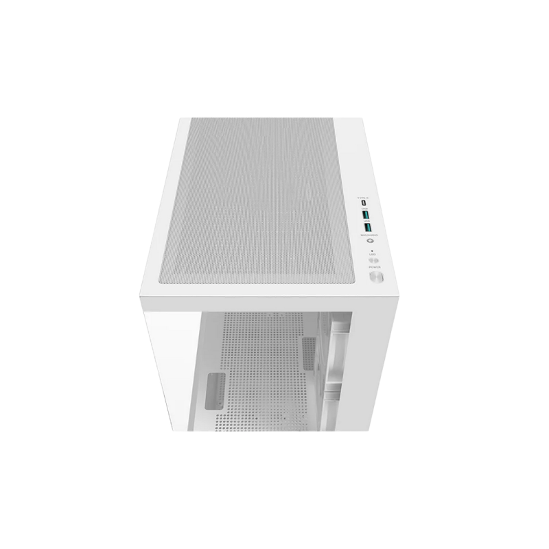 Case mATX Deepcool CG380, w/o PSU, 3x120mm, Front&Side TG, 2xUSB3.0, 1xUSB-C, 3x2.5", 2x3.5", White