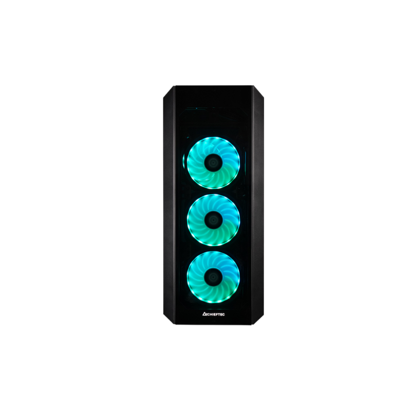 Корпус ATX Chieftec SCORPION III, без блока питания, 0,6 мм, 4x120 мм RGB, закаленное стекло спереди и сбоку, 2xUSB-A 3.2, 1xUSB-C