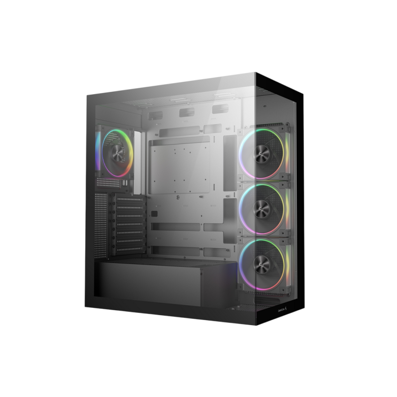 Case ATX Deepcool CG580 4F, w/o PSU, 4 ARGB fans, 2xUSB3.0, 1xUSB-C, Front & Side Tempered Glass, 2x2.5"