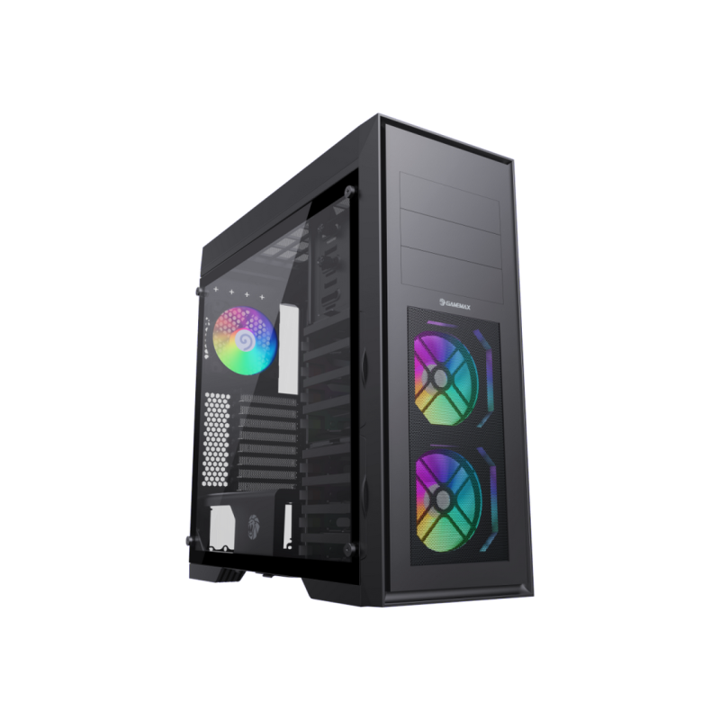 Case EATX GAMEMAX MASTER 2 BK, w/o PSU, 0,8mm, 4x120mm, Fan Controller, Tempered Glass, Dust Filter, 2xUSB3.0, 