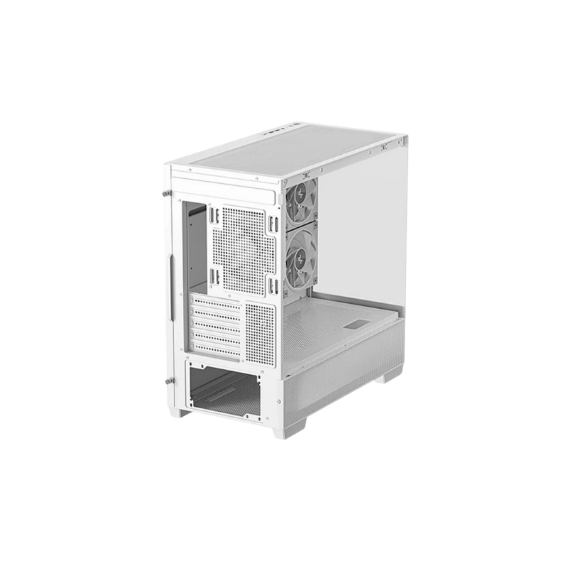 Case mATX Deepcool CG380, w/o PSU, 3x120mm, Front&Side TG, 2xUSB3.0, 1xUSB-C, 3x2.5", 2x3.5", White