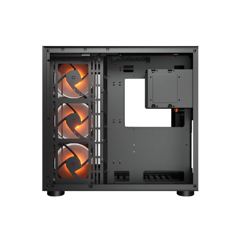 Case ATX Cougar FV 150 RGB w/o PSU 3x120revers M/B side 1x120rear ARGB Glass: Front&Side 2xUSB3.0 1xUSB-C 1x2.5