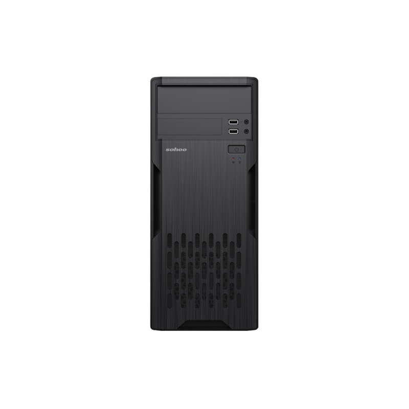 Корпус для ПК Sohoo 2810BK, 500W, Black/Gray