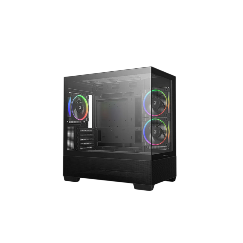 Case mATX Deepcool CG380, w/o PSU, 3x120mm, Front&Side TG, 2xUSB3.0, 1xUSB-C, 3x2.5", 2x3.5", Black