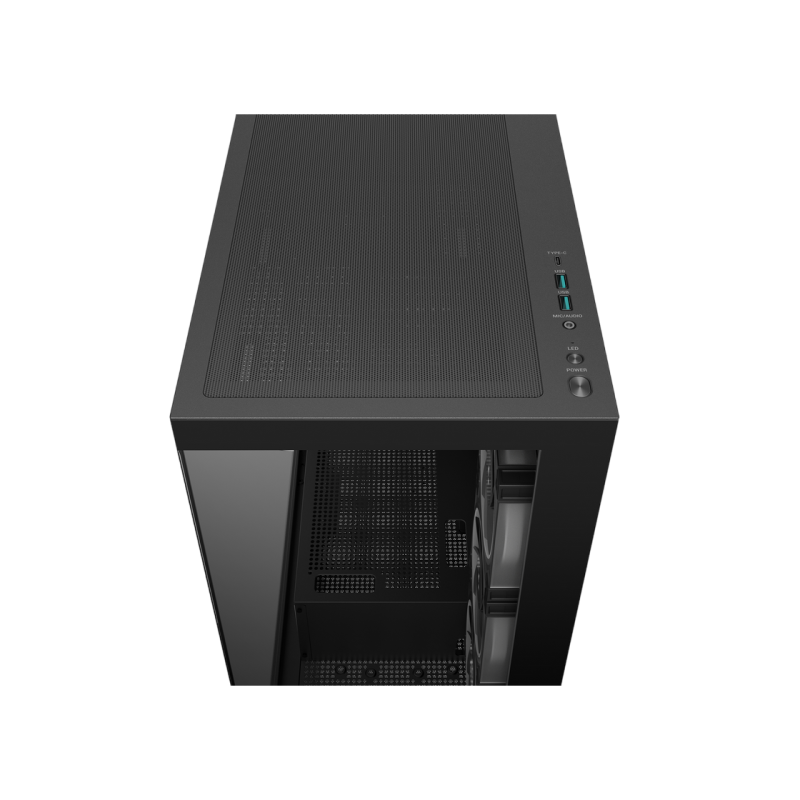 Case ATX Deepcool CG580 4F, w/o PSU, 4 ARGB fans, 2xUSB3.0, 1xUSB-C, Front & Side Tempered Glass, 2x2.5"