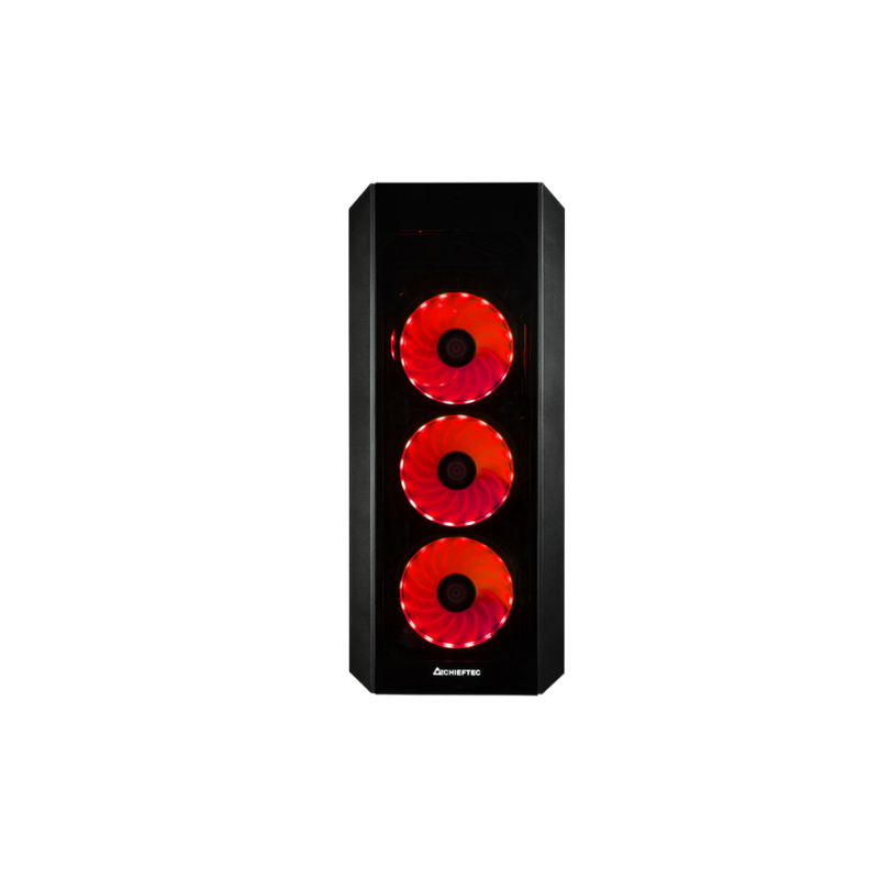 Корпус ATX Chieftec SCORPION III, без блока питания, 0,6 мм, 4x120 мм RGB, закаленное стекло спереди и сбоку, 2xUSB-A 3.2, 1xUSB-C