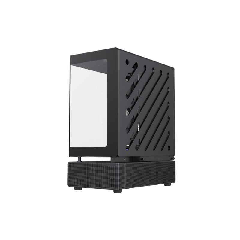 Корпус ATX GAMEMAX N80, без блока питания, 0,8 мм, 6 вентиляторов 120 мм ARGB, передняя и боковая подсветка, модульная конструкция, вертикальное крепление видеокарты,