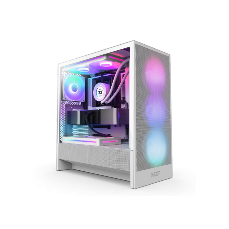 Корпус для ПК NZXT H5 Flow RGB (2024), White