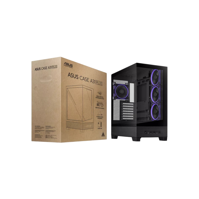 Корпус для ПК Asus A31 Plus TG ARGB, Black