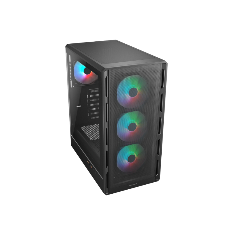 Case ATX Cougar Airface Pure RGB w/o PSU 3x120front 1x120rear RGB fixed Tempered Glass LED controller 2xUSB3.0
