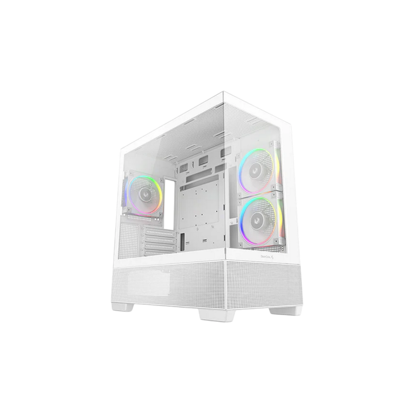 Case mATX Deepcool CG380, w/o PSU, 3x120mm, Front&Side TG, 2xUSB3.0, 1xUSB-C, 3x2.5", 2x3.5", White