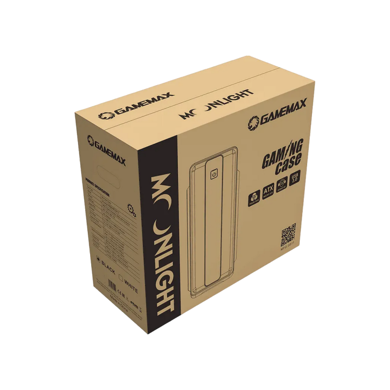 Carcasa PC Gamemax MoonLight FRGB, Black