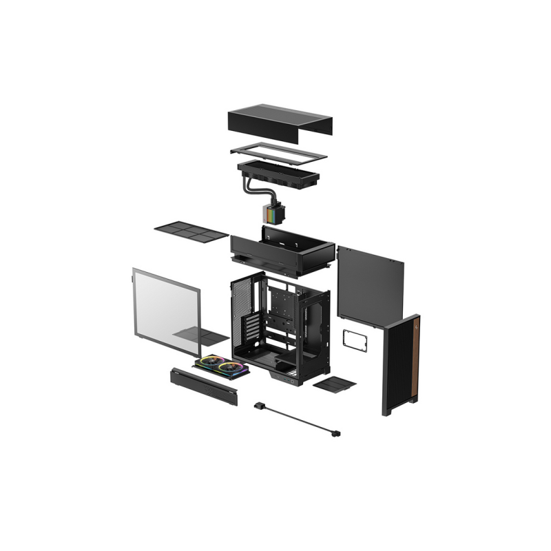 Case ATX Deepcool CL6600, w/o PSU, AIO 360mm, 2x120mmARGB, USB-C, USB3.0, Front Mesh, TG, Dust Filter, 2x2.5', 2x3.