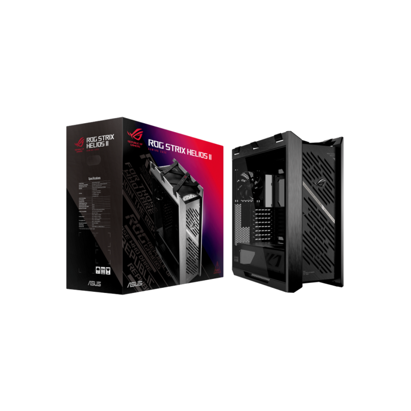 Case ATX Asus ROG STRIX HELIOS II , 3x140mm & 1x140mm, Tempered Glass, 4xUSBx3.2, 2xUSB-C, 2x3.5"/2.5"