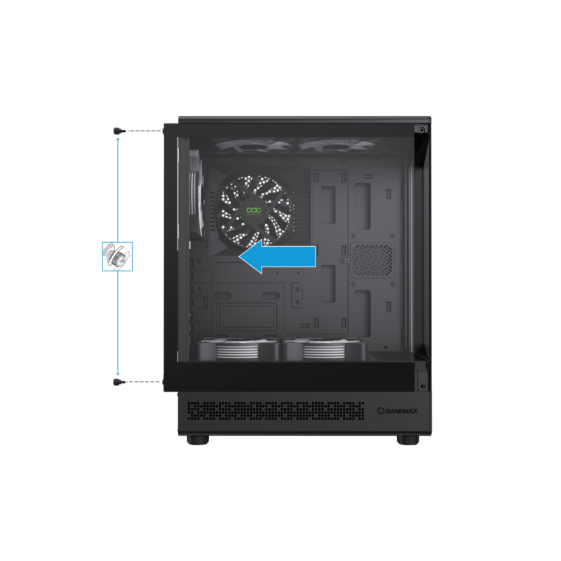 Корпус для ПК Gamemax Vista COC AB, Black Корпус для ПК Gamemax Vista COC AB, Black