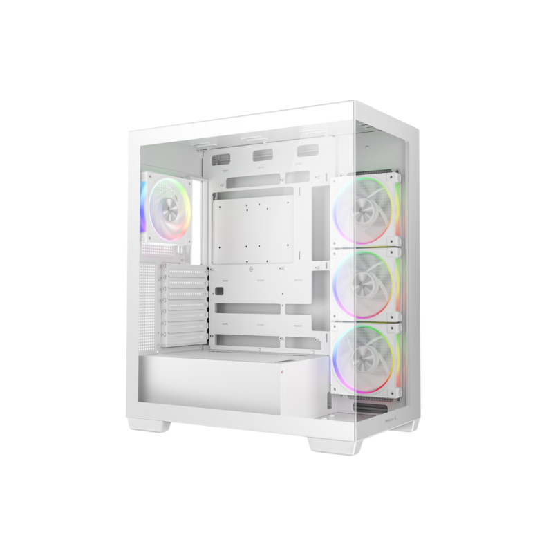 Case ATX Deepcool CG580  4F, w/o PSU, 4 ARGB fans, 2xUSB3.0, 1xUSB-C, Front & Side Tempered Glass, 2x2.5"