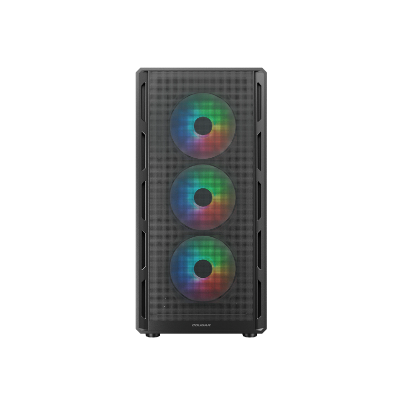Case ATX Cougar Airface Pure RGB w/o PSU 3x120front 1x120rear RGB fixed Tempered Glass LED controller 2xUSB3.0