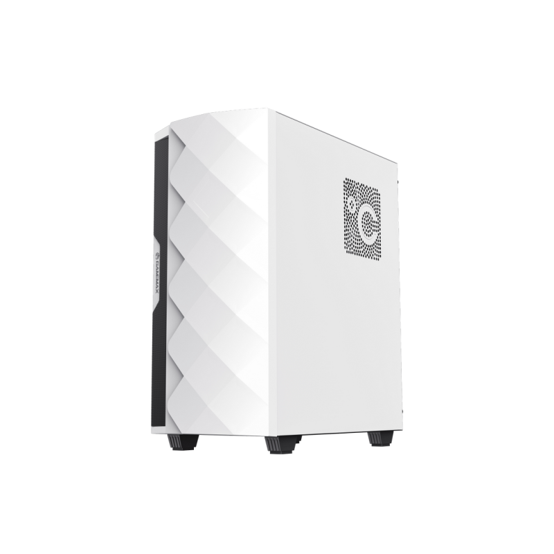 Case ATX GAMEMAX Diamond CP WT, w/o PSU, 0.5mm, 3x120mmARGB, 1x140mm, ARGB Hub, Front Mesh+LED strip, 1xUSB3.1,