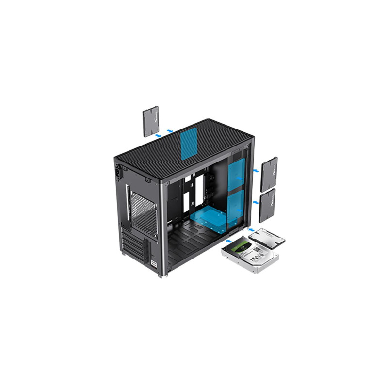 Корпус для ПК Gamemax Spark, Black