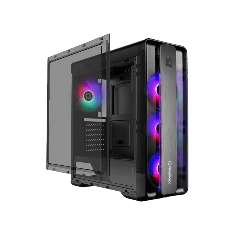 Carcasa PC Gamemax MoonLight FRGB, Black