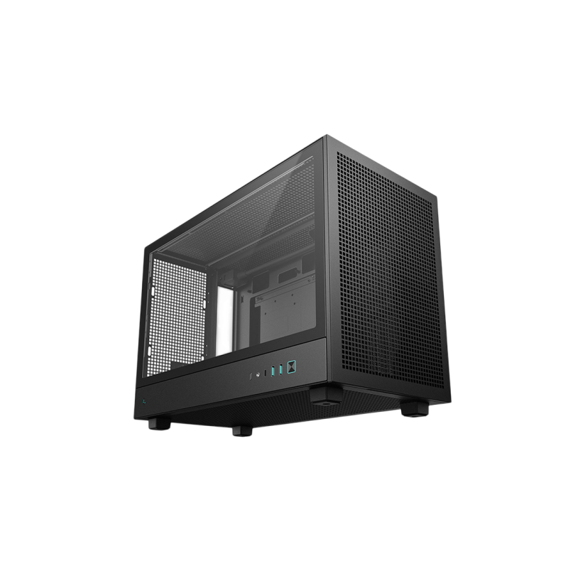 Case mATX Deepcool CH260, w/o PSU, No fans, TG, 2xUSB3.0, 1xUSB-C, 1x2.5", 1x3.5", Black