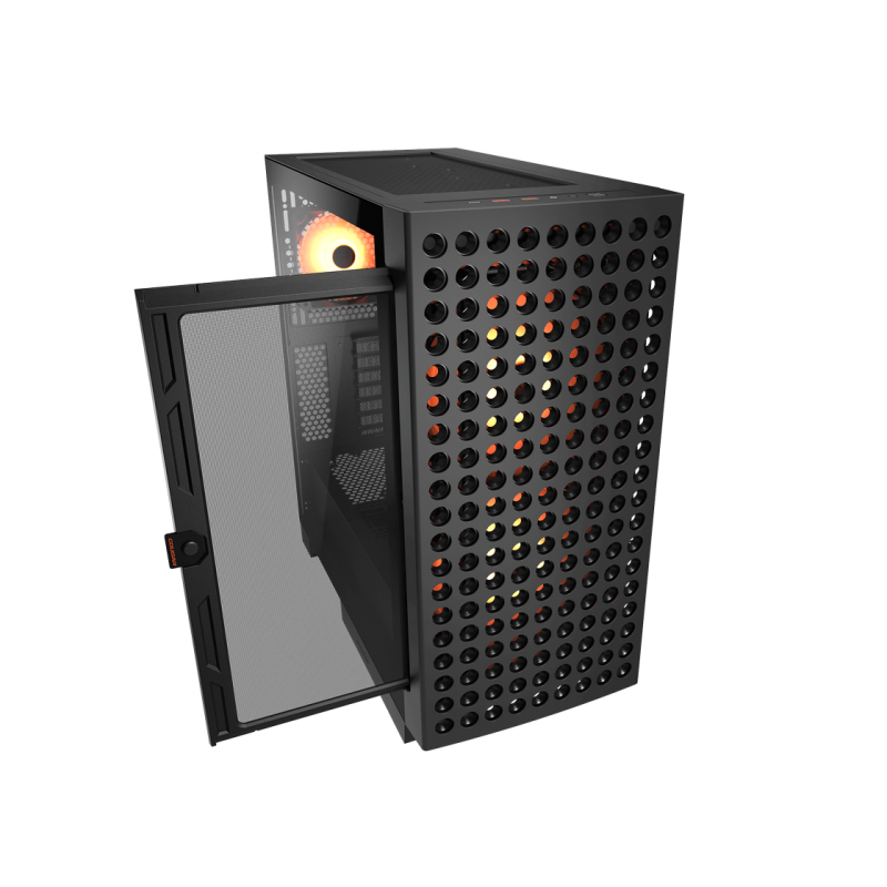 Case ATX Cougar Airface ECO RGB w/o PSU 2x180front PWM 1x120rear ARGB Tempered Glass, LED controller 2xUSB3.0 1xUSB