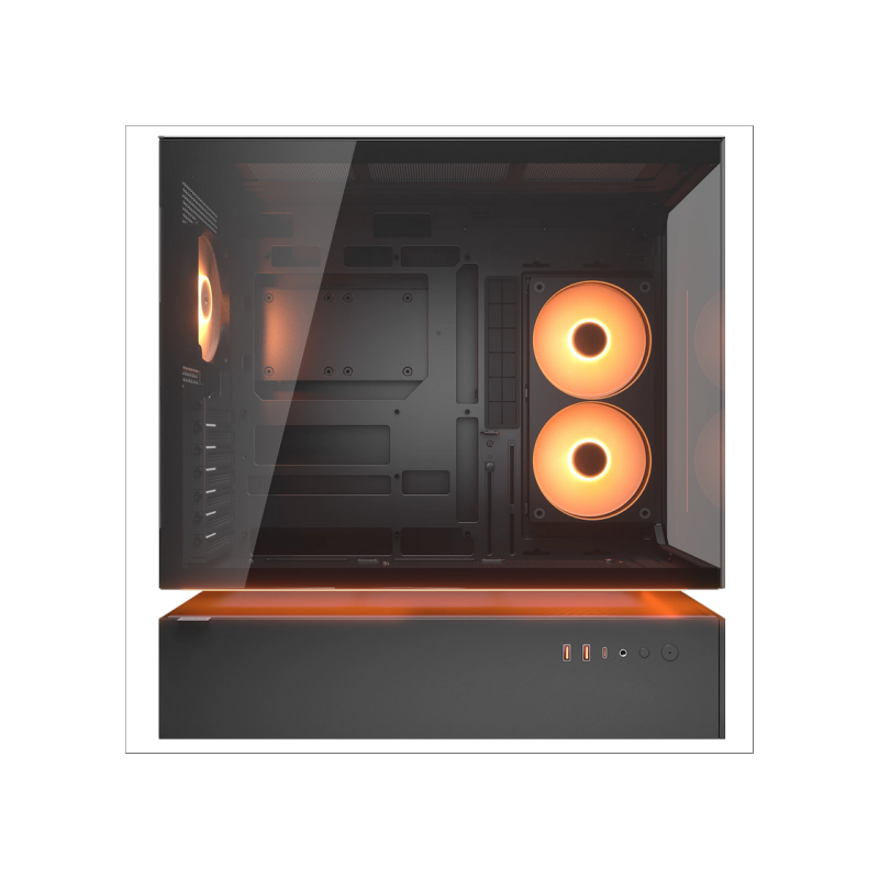 Case ATX Cougar CFV 235 w/o PSU x120revers M/B side 1x120rear ARGB PWM Glass: Front&Side 2xUSB3.0 1xUSB-C 1x2.