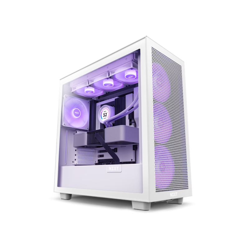 Корпус для ПК NZXT H7 Flow RGB, Белый