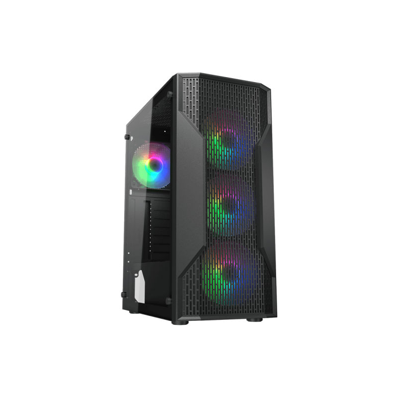 Case ATX Cougar MX 110 RGB w/o PSU 3x120front 1x120rear RGB fixed Tempered Glass 1xUSB3.0 1xUSB2.0 2x2.5" 2x3.