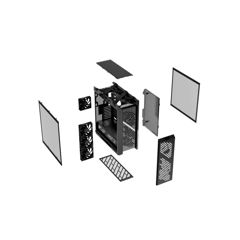 Case ATX Asus ROG STRIX HELIOS II , 3x140mm & 1x140mm, Tempered Glass, 4xUSBx3.2, 2xUSB-C, 2x3.5"/2.5"
