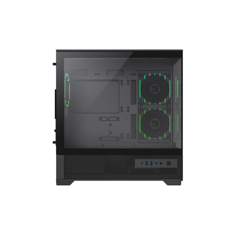 Case mATX GAMEMAX VISTA 2 MB, w/o PSU, 0.6mm, 3*120 ARGB PWM,Front&Side Tempered Glass 270- degree, 2xUSB3.0,