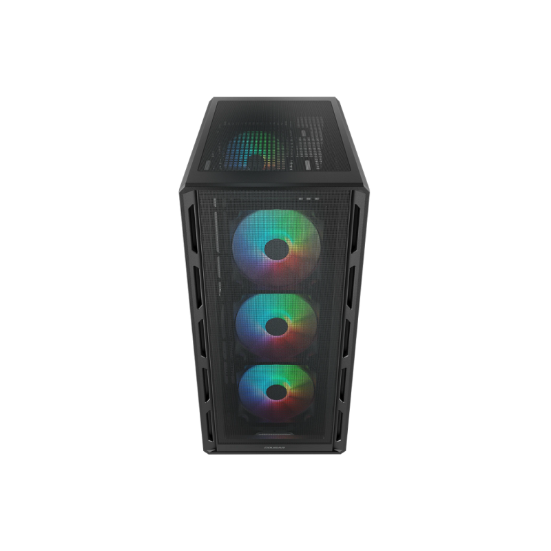 Case ATX Cougar Airface Pure RGB w/o PSU 3x120front 1x120rear RGB fixed Tempered Glass LED controller 2xUSB3.0