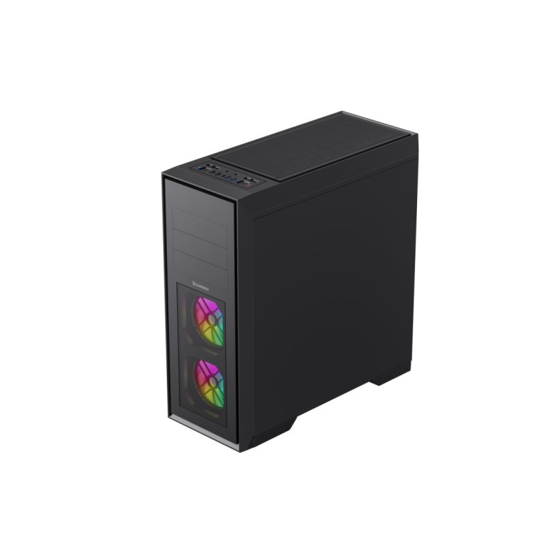 Case EATX GAMEMAX MASTER 2 BK, w/o PSU, 0,8mm, 4x120mm, Fan Controller, Tempered Glass, Dust Filter, 2xUSB3.0,