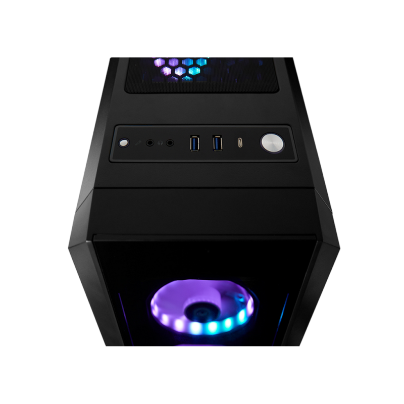 Корпус ATX Chieftec SCORPION III, без блока питания, 0,6 мм, 4x120 мм RGB, закаленное стекло спереди и сбоку, 2xUSB-A 3.2, 1xUSB-C