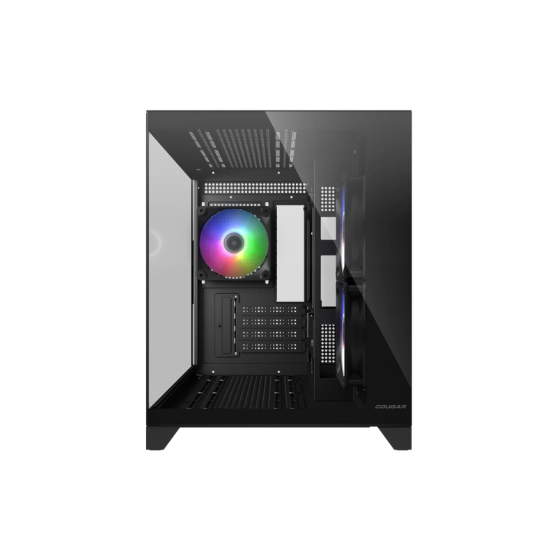 Case mATX Cougar FV150 Mini RGB w/o PSU, 2x120revers, 1x120rear, TG: Front&Side, 2xUSB3.0, 1xUSB-C, 1x2.5&quot