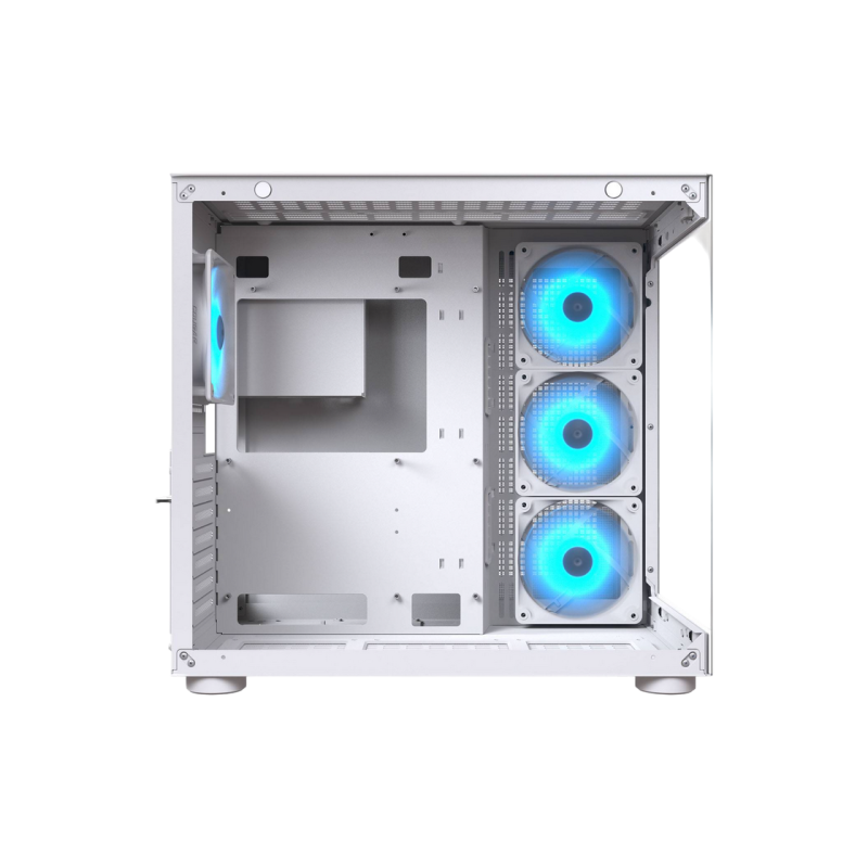 Case ATX Cougar FV 150 RGB w/o PSU 3x120revers M/B side 1x120rear ARGB Glass: Front&Side 2xUSB3.0 1xUSB-C 1x2.5