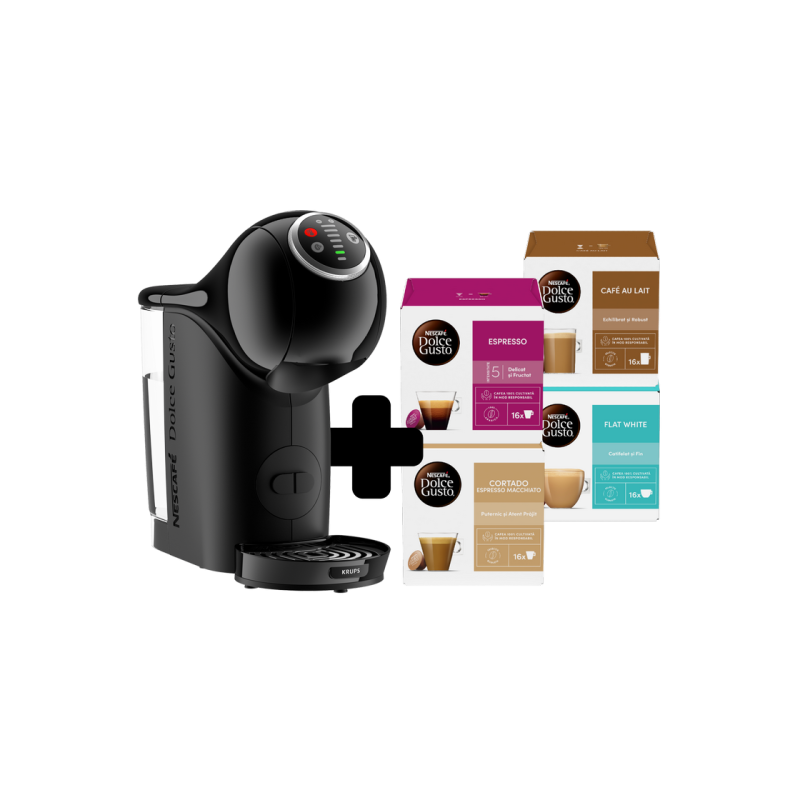 Capsule Coffee Maker Espresso Krups KP340810 + Cadou Cafea Nescafe Dolce Gusto (4 buc