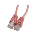3 м, патч-корд розовый, PP12-3M/RO, Cat.5E, Cablexpert, литые внешние рельефные вилки 50u"