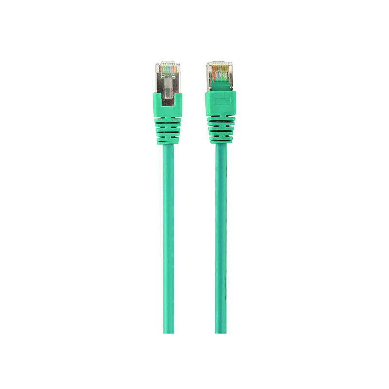 FTP-коммутационный шнур Cablexpert PP22-1M/G, зеленый